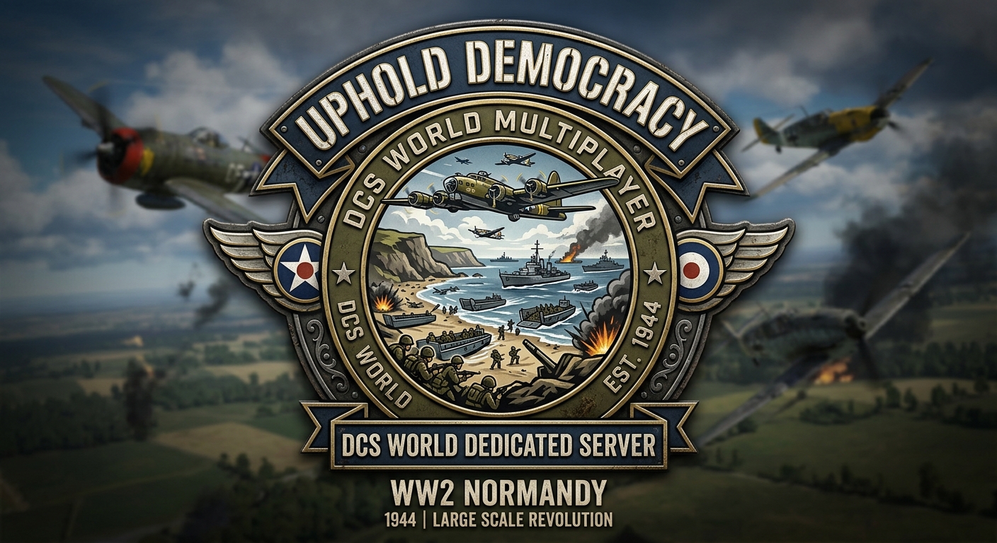 Uphold Democracy emblem — WWII Normandy 1944